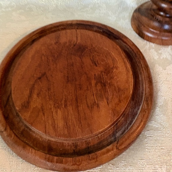 Dolphin Teakwood Base and Glass Dome Cloche - Picture 4 of 7